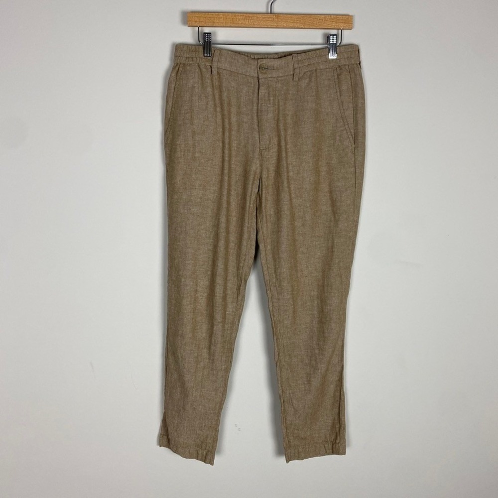Banana Republic Mason Athletic Tapered Pants Mens 31x32 (fits 32x28) Linen Blend